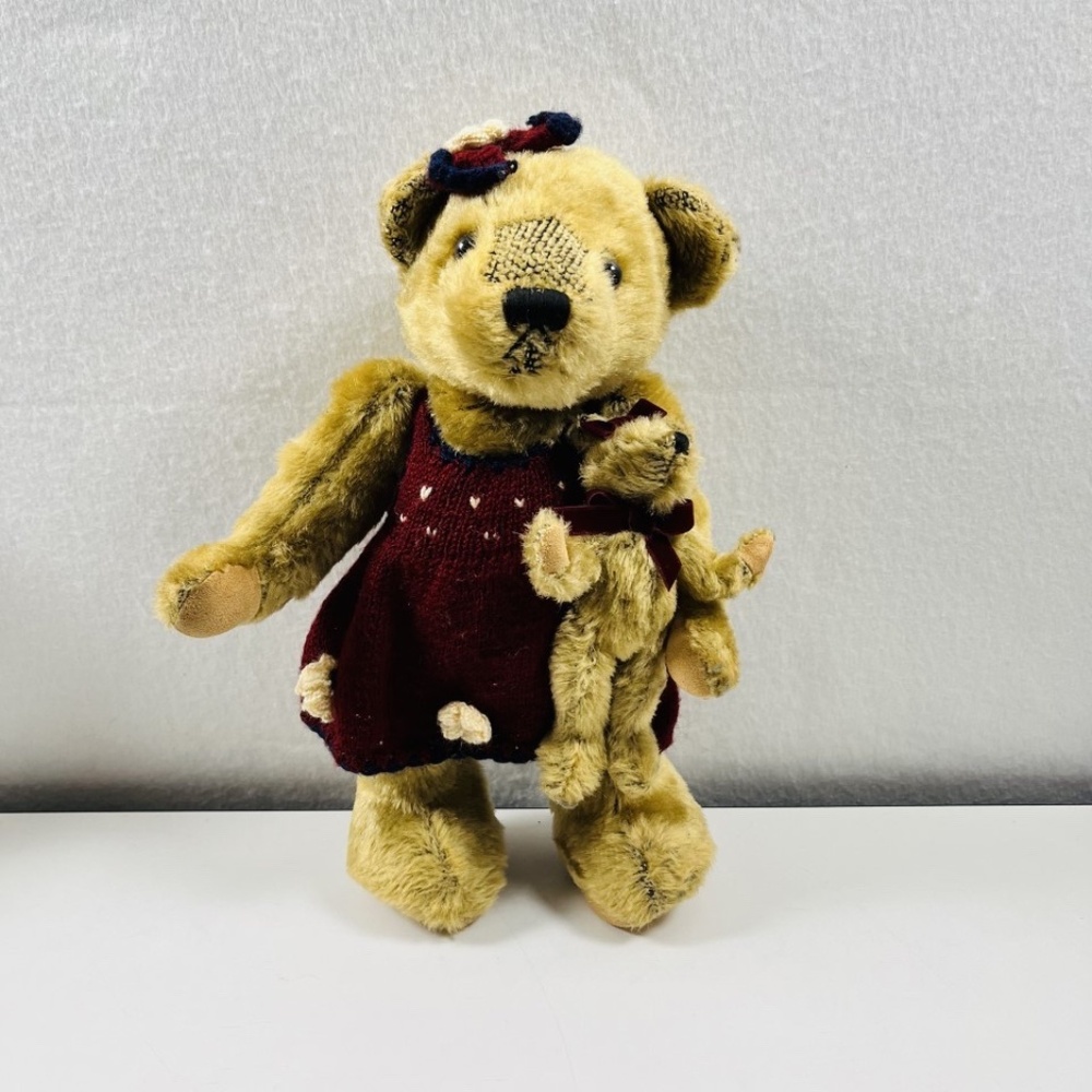 14" Dan Dee Collector’s Choice Mama & Cub Teddy Bears Plush 100th Anniversary